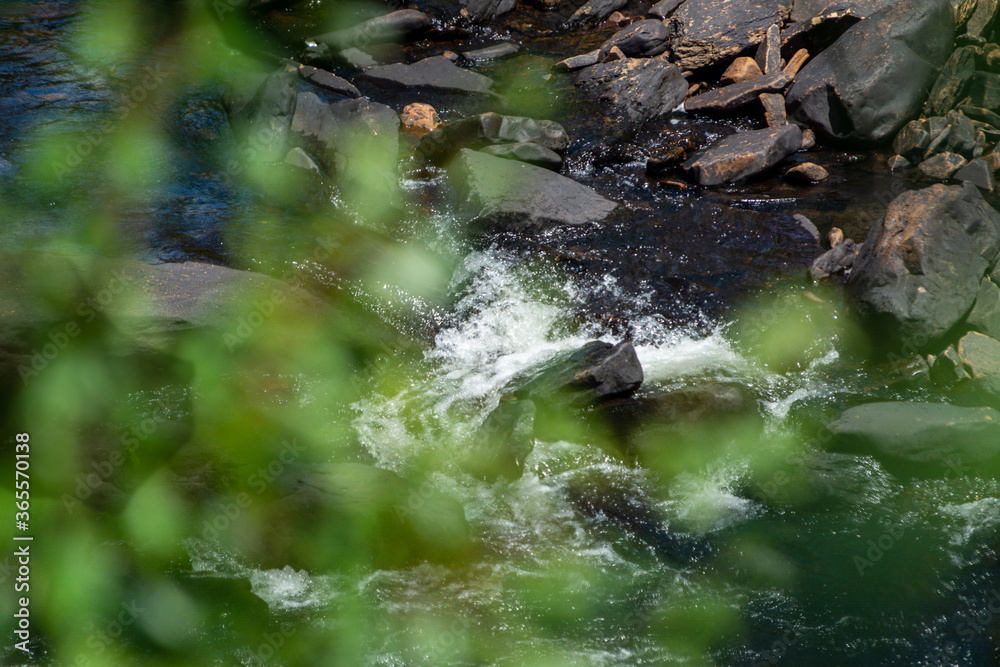 telephoto view of water flowing in Little River Canyon National Preserve, Alabama, USA telephoto view of water flowing in Little River Canyon National Preserve, Alabama, USA