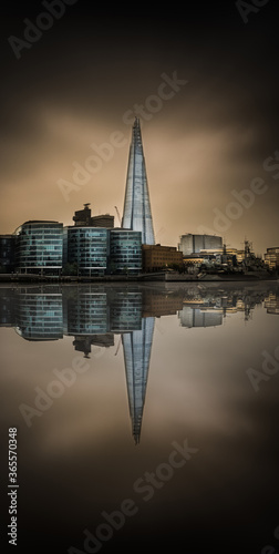 London cityscape River Thames reflection