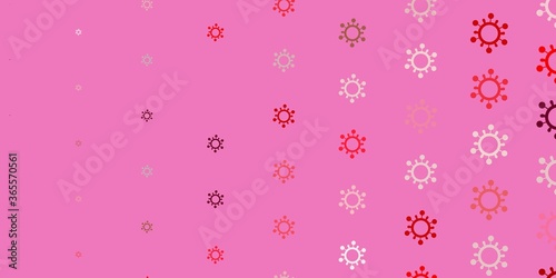 Light Pink, Red vector template with flu signs.