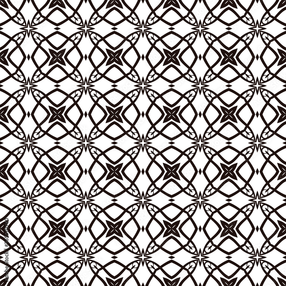 Naklejka premium Seamless vector pattern. Background pattern in geometric ornamental style.