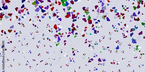 Light multicolor vector backdrop with chaotic shapes.