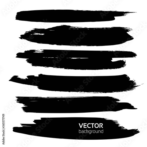 Long abstract smears isolated on a white background