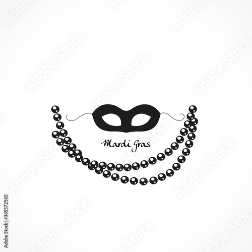 Mardi Gras carnival mask vector icon