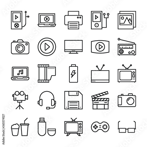 Music, Video, Multimedia, Cinema Vector Icons 3