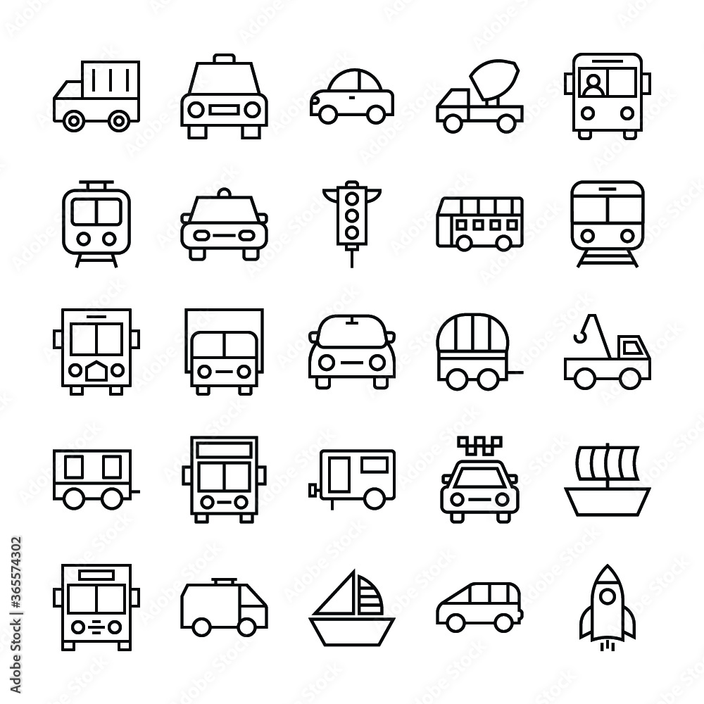 Transport Vector Icons 1