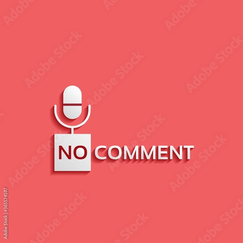 no comment-vector sign, microphone icon