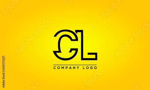 Unique, Modern, Elegant and Geometric Style Typography Alphabet CL letters logo Icon
