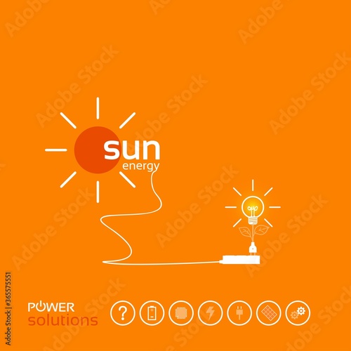 power concept background design of photovoltaic solar system layout for poster flyer cover brochure
