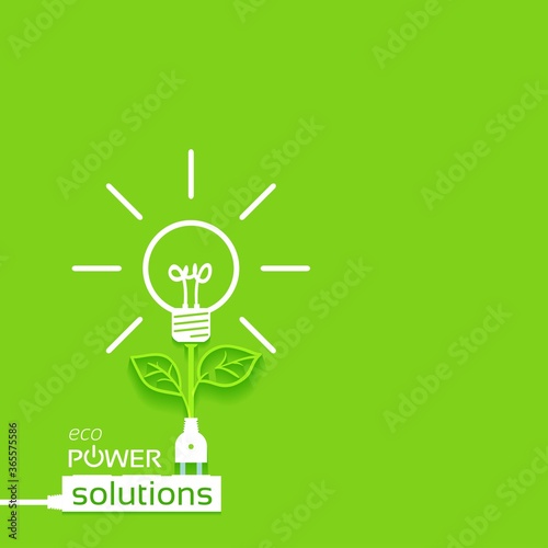 Power concept background design, green energy vector illustration layout for poster flyer cover brochure