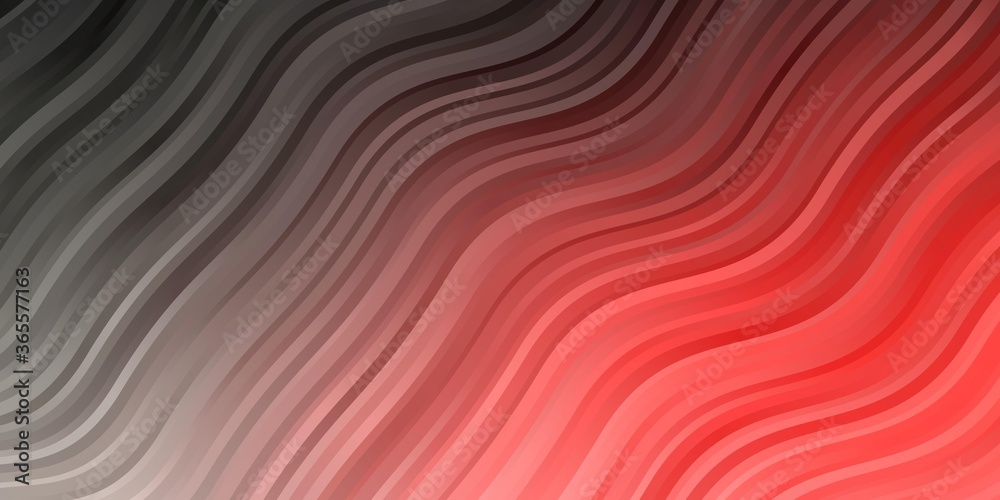 Dark Red vector background with curves. Colorful illustration in abstract style with bent lines. Design for your business promotion.