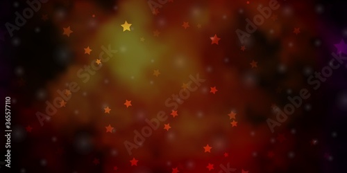 Dark Multicolor vector background with colorful stars. Shining colorful illustration with small and big stars. Pattern for wrapping gifts.