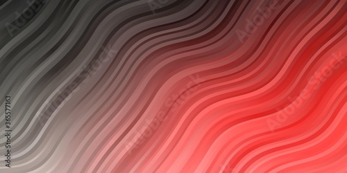 Dark Red vector background with curves. Colorful illustration in abstract style with bent lines. Design for your business promotion.