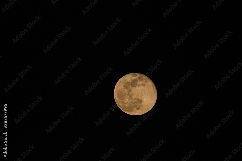 Fototapeta premium April waning gibbous moon
