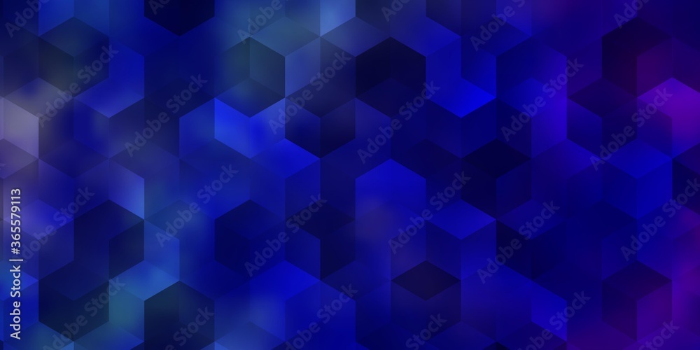 Dark Pink, Blue vector background with set of hexagons. Dark Pink, Blue vector background with set of hexagons.