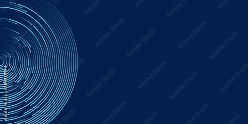 Blue background with UI HUD screen tech system innovation concept template. Vector illustration design. Abstract geometric vector background with texture from concentric circles Blue background with UI HUD screen tech system innovation concept template. Vector illustration design. Abstract geometric vector background with texture from concentric circles