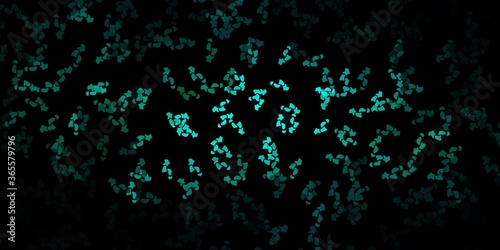 Dark blue, green vector backdrop with chaotic shapes.