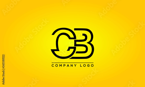 Unique, Modern, Elegant and Geometric Style Typography Alphabet CB letters logo Icon