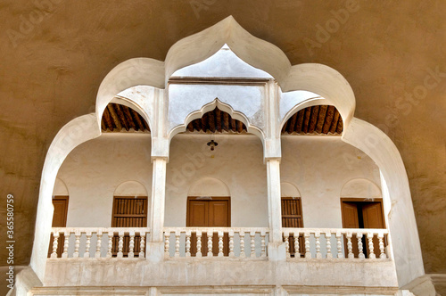 An interior building of an old historic Arab educational school photo