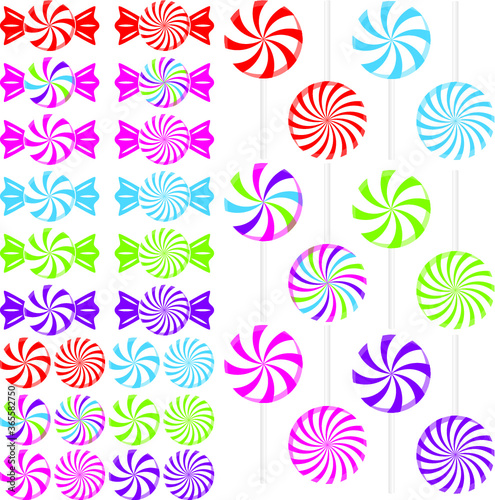 Vector illustration of striped candy 