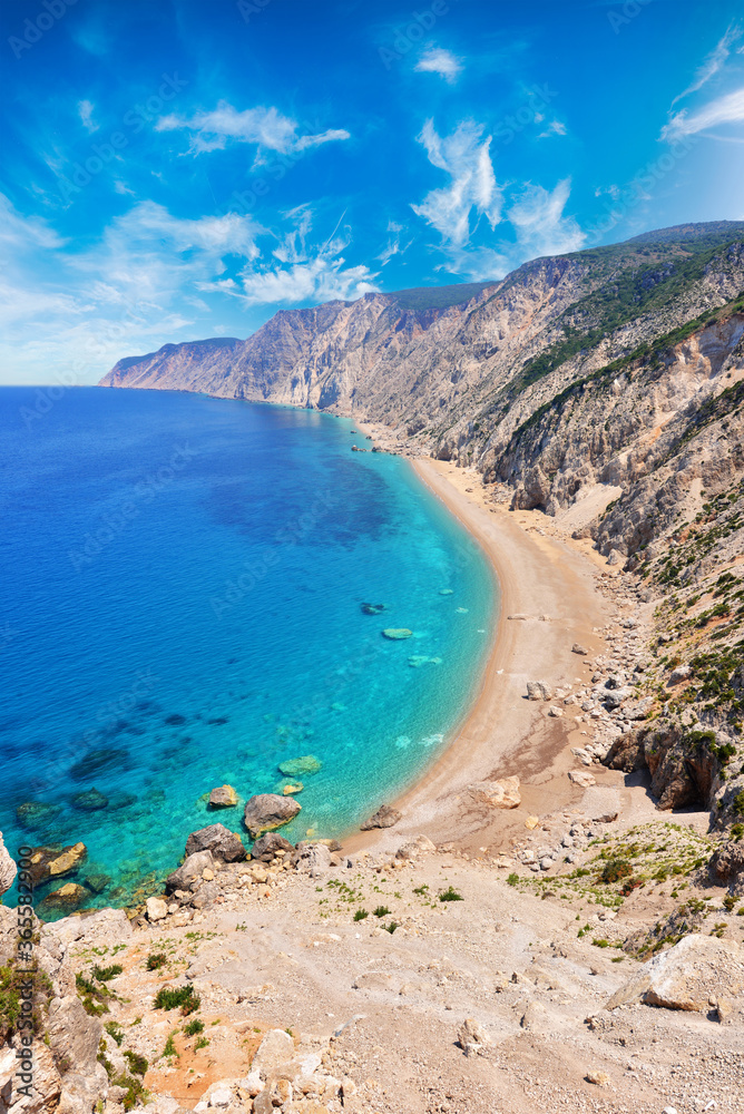 Summer landscape of idyllic sea shore