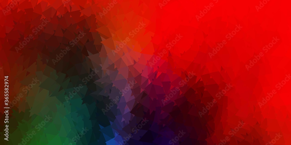 Dark multicolor vector abstract triangle template.