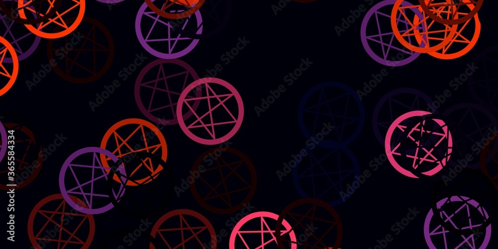 Light Pink, Yellow vector background with occult symbols. Light Pink, Yellow vector background with occult symbols.