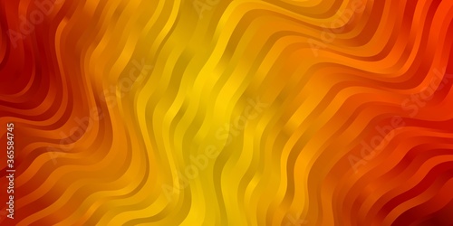 Dark Orange vector layout with curves. Gradient illustration in simple style with bows. Best design for your posters, banners.