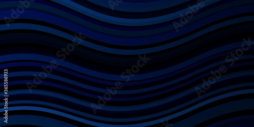 Dark BLUE vector texture with circular arc. Bright sample with colorful bent lines, shapes. Best design for your posters, banners.