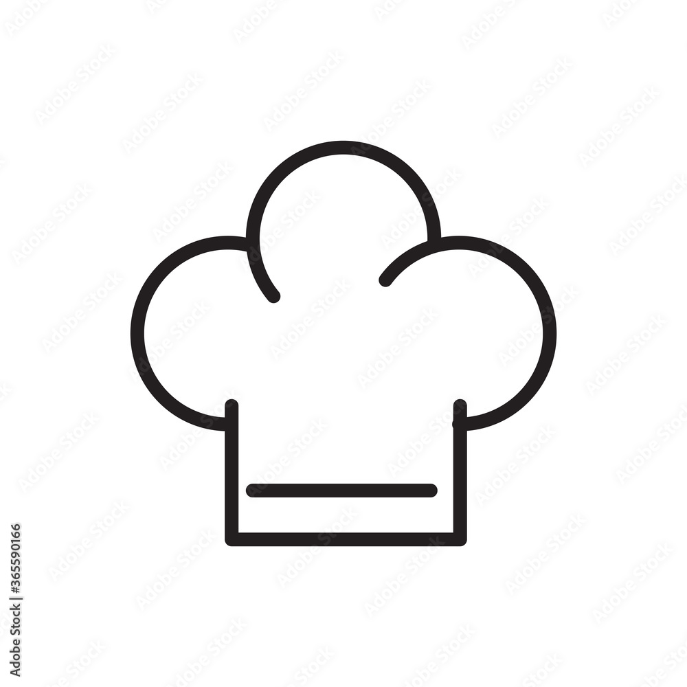 Chef hat icon vector logo illustration flat style Chef hat icon vector logo illustration flat style