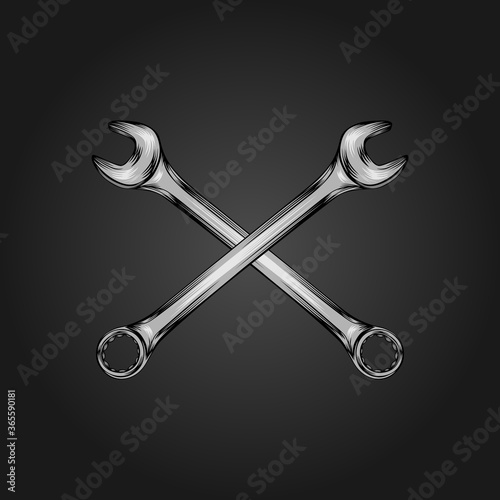 wrench image crossed vector logo