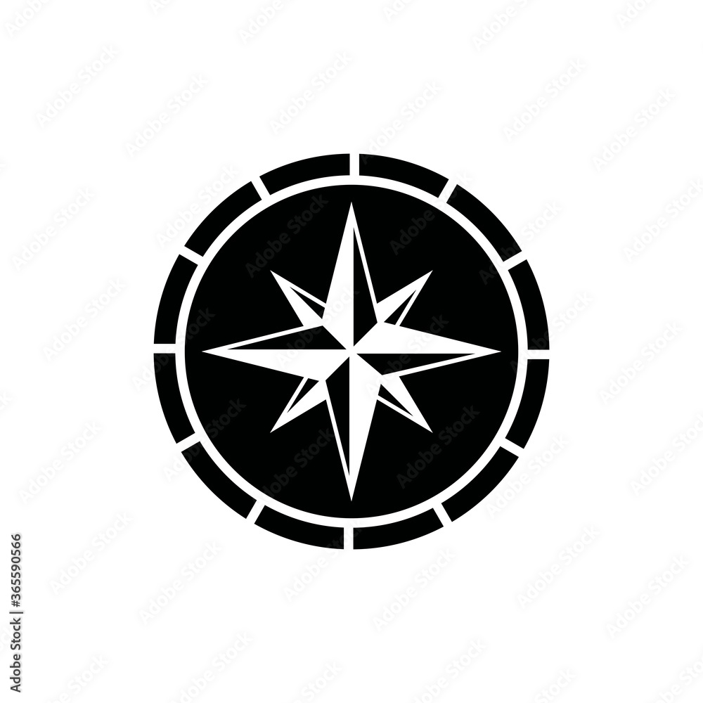 Compass icon vector logo design template Compass icon vector logo design template