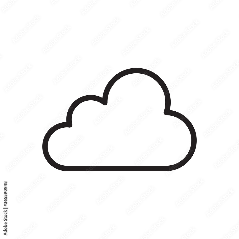 Naklejka Cloud icon vector logo design template