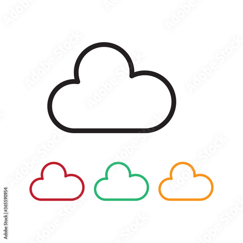 Cloud icon vector logo design template