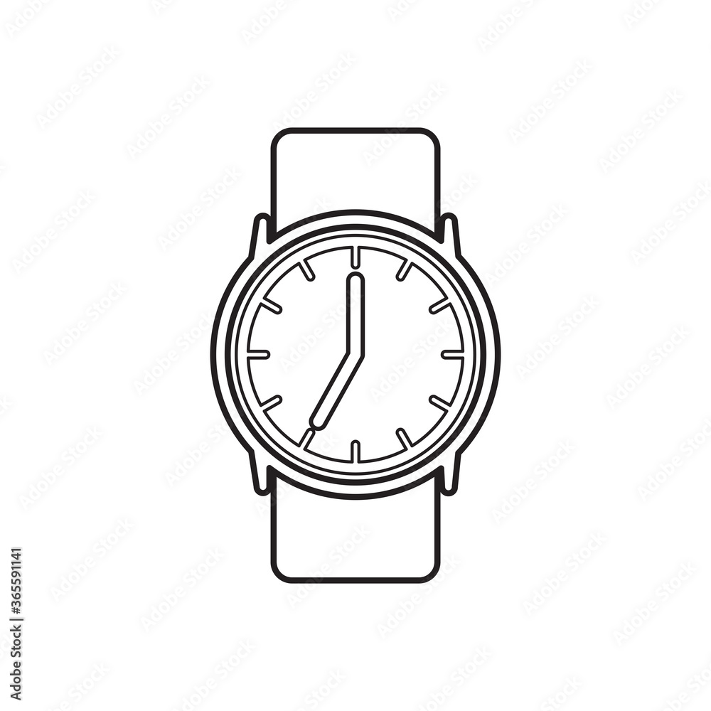 Clock icon vector logo design flat style illustration Clock icon vector logo design flat style illustration