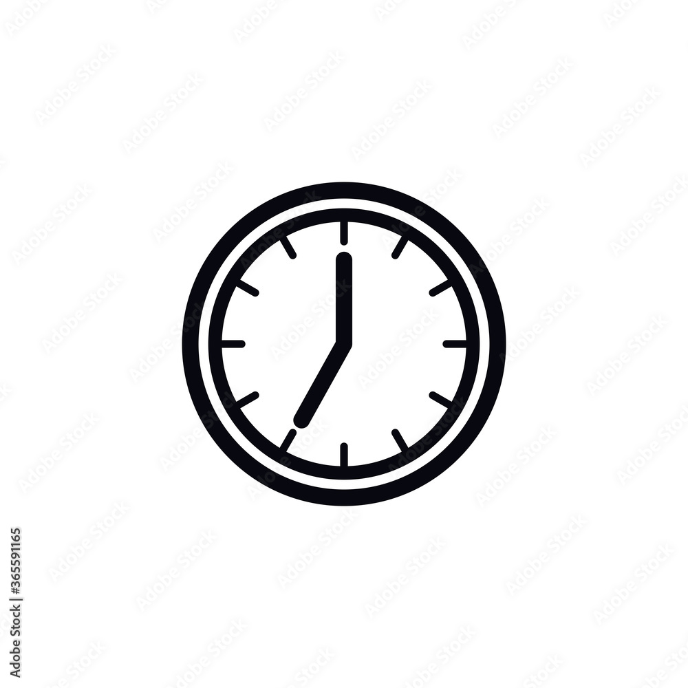 Clock icon vector logo design flat style illustration Clock icon vector logo design flat style illustration