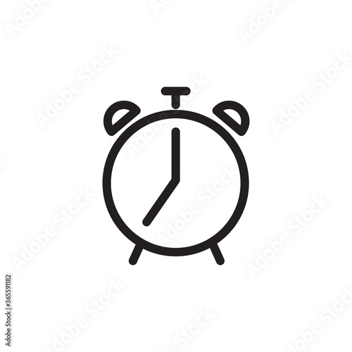 Alarm clock icon vector logo design template