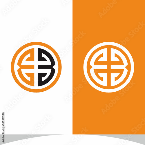 BB Initial Logo Design Vector Illustration