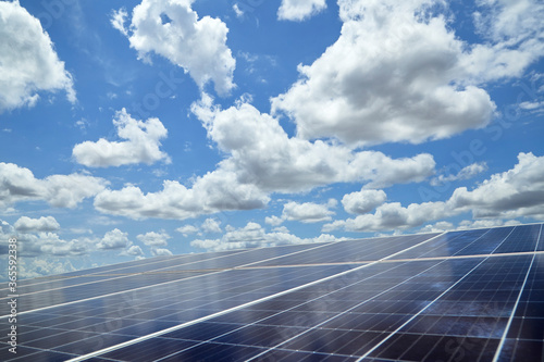 Renewable energy Solar panel and blue sky
