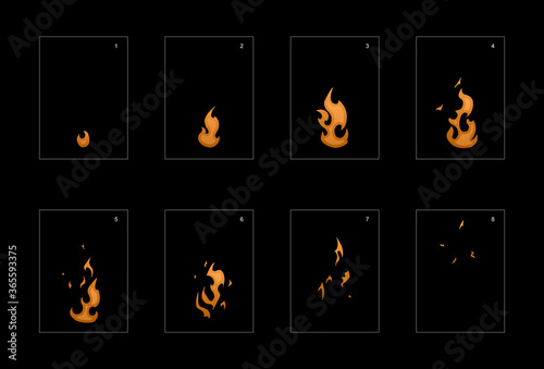 Dust explosion blast effect. fire explosion effect for animation. Effect for game design, motion graphic, animation or something else 20033.