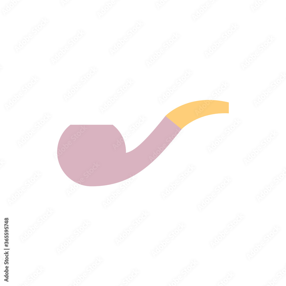 smoking pipe icon vector illustration flat style. father's day icon set.