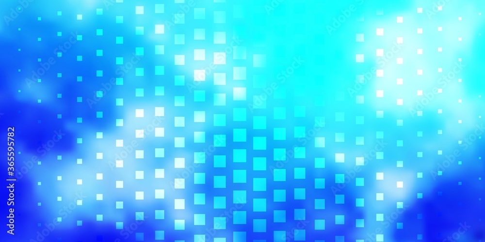 Light BLUE vector pattern in square style. Illustration with a set of gradient rectangles. Template for cellphones.