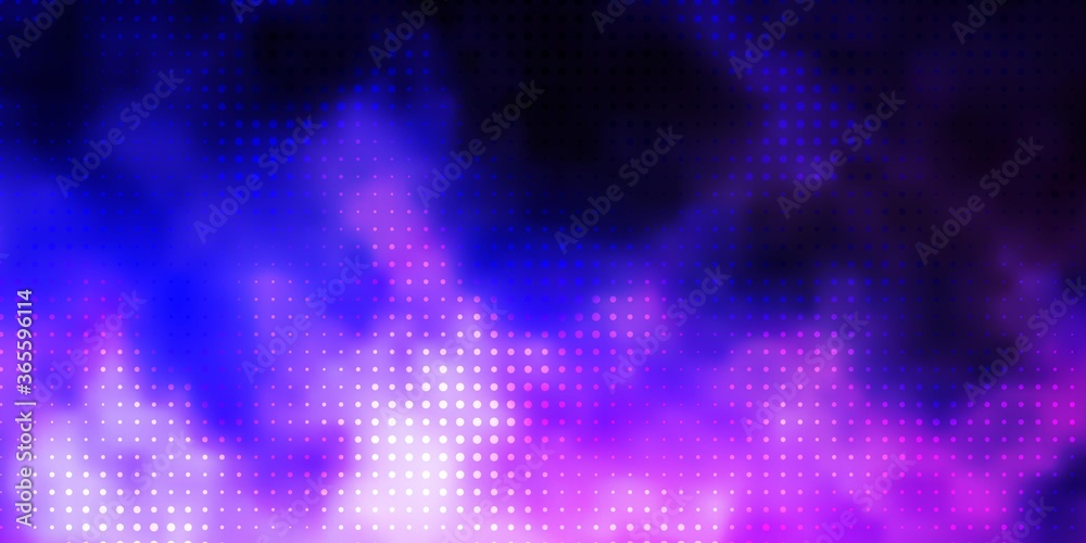Light Purple vector backdrop with dots. Abstract decorative design in gradient style with bubbles. Pattern for websites.