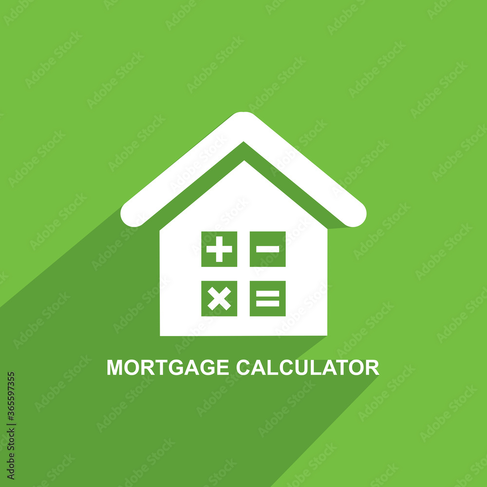 mortgage calculator icon, Business icon vector