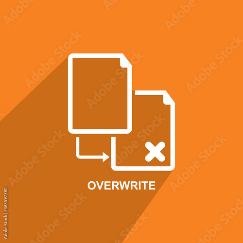 overwrite icon, Business icon vector