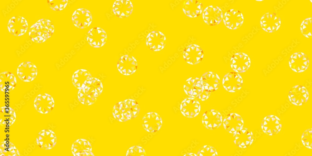 Light pink, yellow vector backdrop with dots. Light pink, yellow vector backdrop with dots.