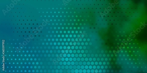 Light Blue, Green vector background with bubbles. Abstract decorative design in gradient style with bubbles. Design for your commercials.