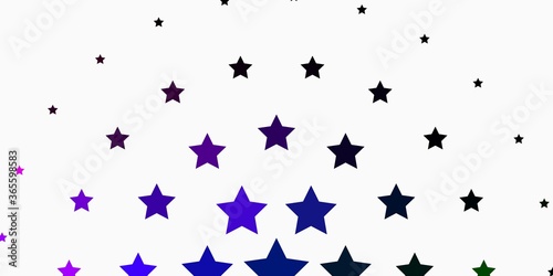 Light Multicolor vector layout with bright stars. Decorative illustration with stars on abstract template. Theme for cell phones.