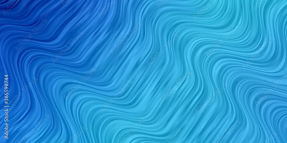 Light BLUE vector background with curved lines. Illustration in abstract style with gradient curved.  Design for your business promotion.