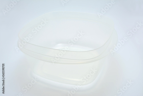 Transparent sturdy solid plastic food container