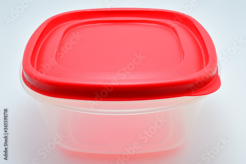 Transparent sturdy solid plastic food container